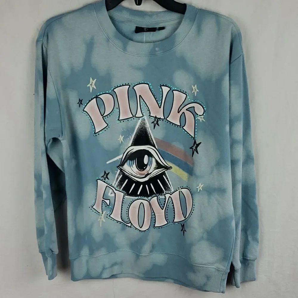 Pink Floyd Women's Small Blue Tie-Dye Sweatshirt